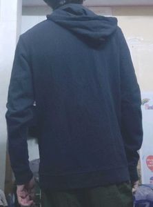 Zara  Zipper Dark Blue Hoodie