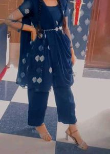 Elegant Blue Kurta Pant Set