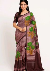 Elegant Floral Print Saree