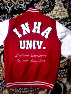 Red &amp; White Varsity Jacket
