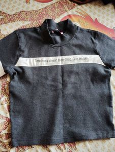 Stylish Black Graphic Top