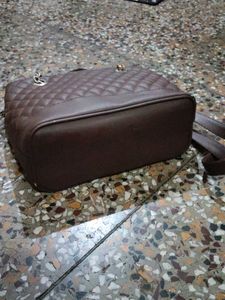 Brown Quilted Handbag