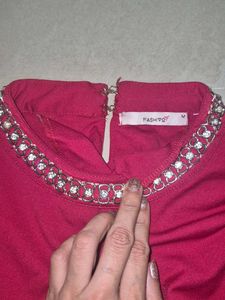 Beautiful Burgundy Embellished Top