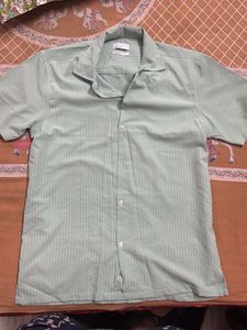 Snitch Green Cuban Collar Shirt