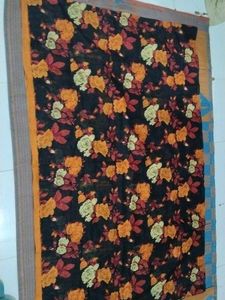 Beautiful Black Floral Dress Material