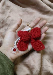 Crochet Bow Keychain