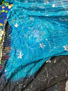 Brand New Saree With Attached Blouse And Peticoat