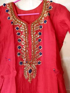 Pure Chanderi Gotapatti Kurti