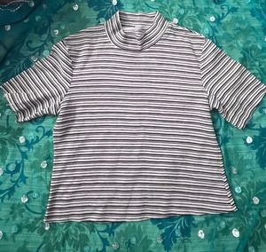 Brown Turtle Neck T-shirt