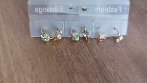 Gold And Colorful Nose Pins ( Set of 12)