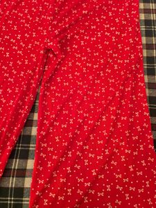 bow red pallazo pants brand new