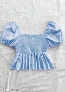 Striped Puff Sleeve Top( M size )