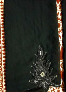 Embroidered Black Abaya