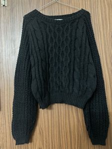 Chic Black Knit Sweater
