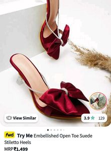 COMBO OF 2 BRAND NEW DESIGNER BOW HEELS &amp; FLATS