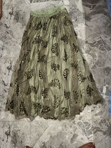 Green Velvet Kurta Set