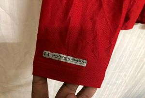 Under Armour Red Long Sleeve T Shirt