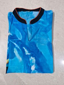 Blue Tie-Dye Kurta