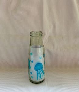 Hand-Painted Jellyfish Glass Bottle(1)