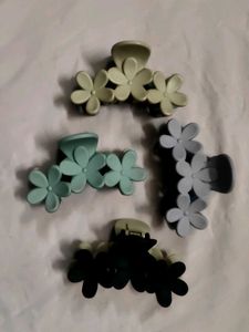 Flower Hair Claw Clips