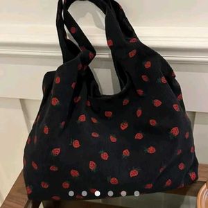 Savana Strawberry Print Tote Bag