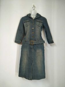 Y2K Button Up Vintage Denim Shirtdress