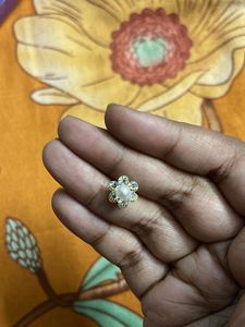 10 Flower Crystal Studded Golden Hairpins