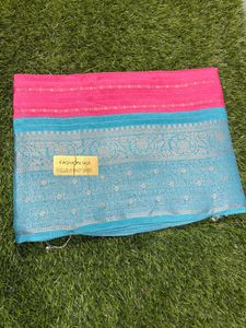 Elegant Pink & Blue Saree for women’s and girls