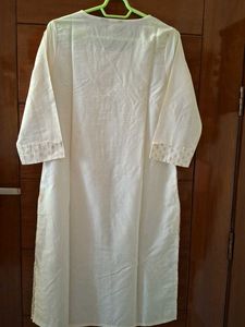 Embroidered White Kurta