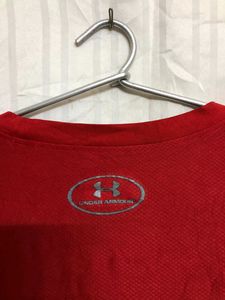Under Armour Red Long Sleeve T Shirt