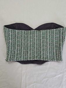 ZARA Green Corset Top