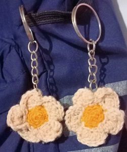 Crochet Flower Keychains