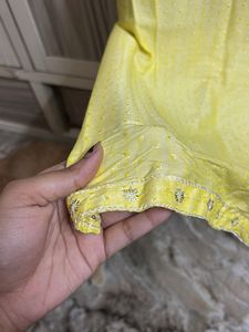 Yellow Embroidered Kurti