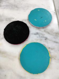 Resin Handpainted Coaster Set of 3