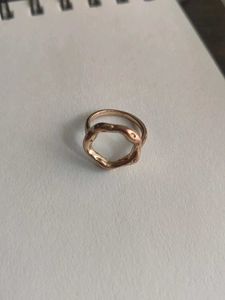 Unique Bronze rose -Tone Statement Ring