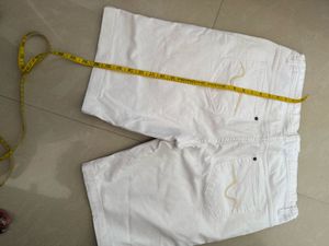 White Denim Shorts