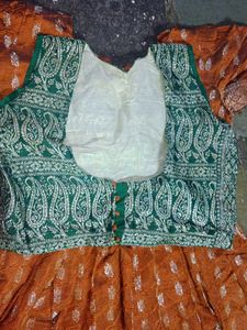Elegant Orenge Ethnic Gown