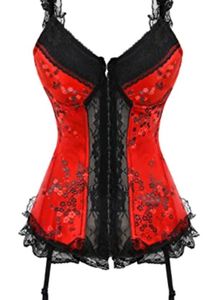 Red &amp; Black Corset Top 46-48 Inches