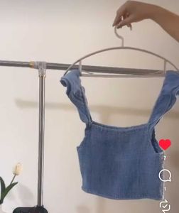 Y2k Denim Look Chic Top