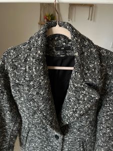 H&amp;M WOMEN OVERSIZED BLACK n WHITE BOUCLE COAT