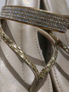 Golden Partywear Wedges