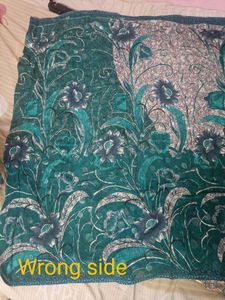 New Unworn Allover Gold Print Saree