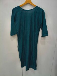 Embroidered Green Kurta