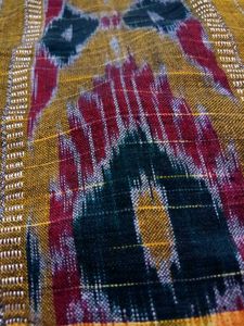 Vintage Teal &amp; Yellow Saree