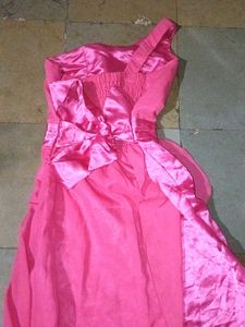 Pink One-Shoulder Dress