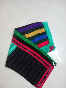 New Black & Rama Georgette Saree