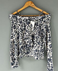 Leopard Print Off-Shoulder Top