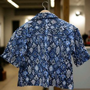 Stylish Blue Print Shirt