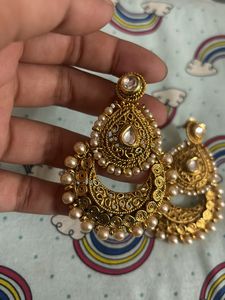 Gold Long Earrings