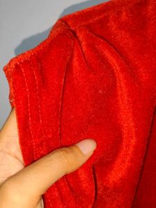 Red Velvet Cropped Top